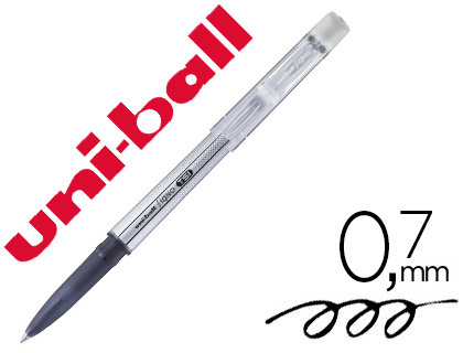 ROLLER UNIBALL TSI ENCRE GEL EFFAABLE POINTE MOYENNE TRAC 0.7MM COLORIS NOIR