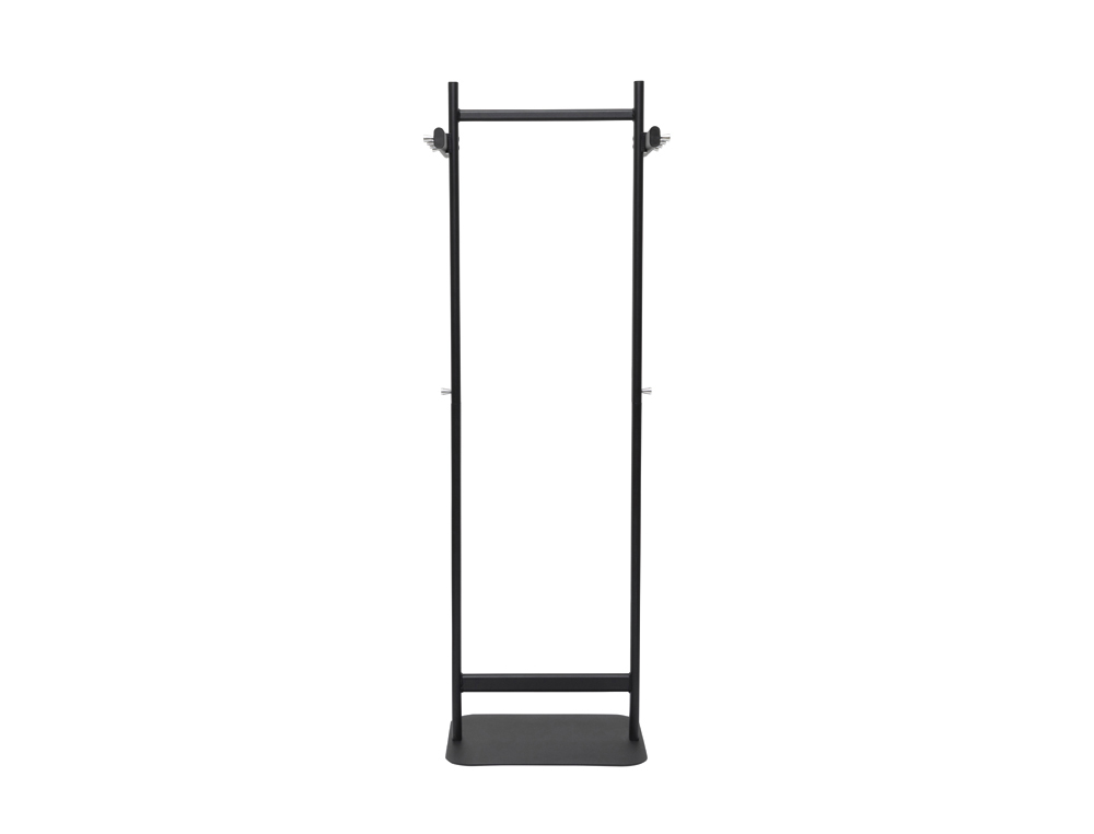 PORTE-MANTEAUX MAUL SALSA VERTICAL METAL 8 CROCHETS     HAUTEUR 1,72M BASE PIED       52X40CM COLORIS NOIR