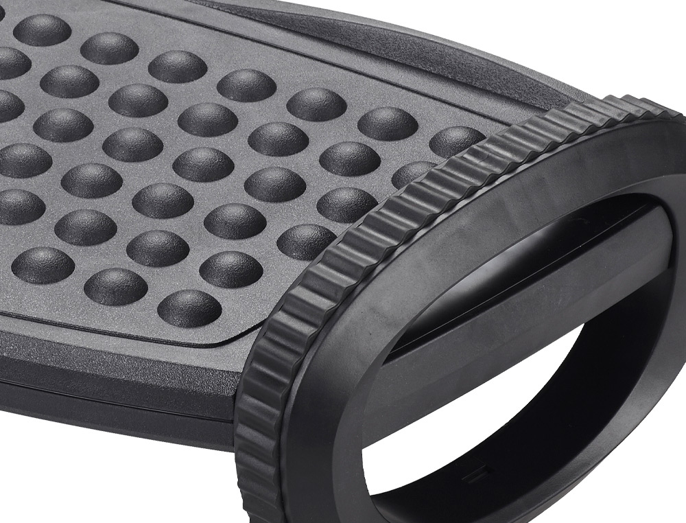 REPOSE-PIEDS PLASTIQUE Q-CONNECT AJUSTABLE AVEC FONCTION DE BALANCEMENT 417X225X135MM
