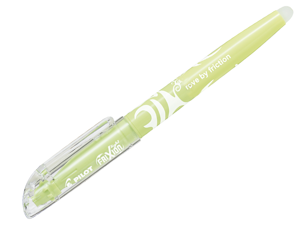 SURLIGNEUR PILOT FRIXION LIGHT NATURAL EFFACABLE       POINTE MOYENNE BISEAUTEE      COLORIS VERT CLAIR
