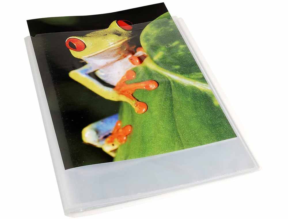 PROTEGE-DOCUMENTS EXACOMPTA KREACOVER CHROMALINE POLYPROPYLENE SEMI-RIGIDE A4 24X32CM 40 VUES CRISTAL