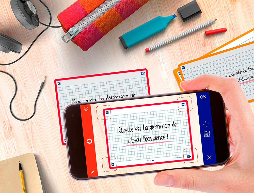 FICHES BRISTOL OXFORD REVISION 2.0 A6 NON PERFOREE  32 FICHES/FILM Q5X5 CADRE     ROUGE