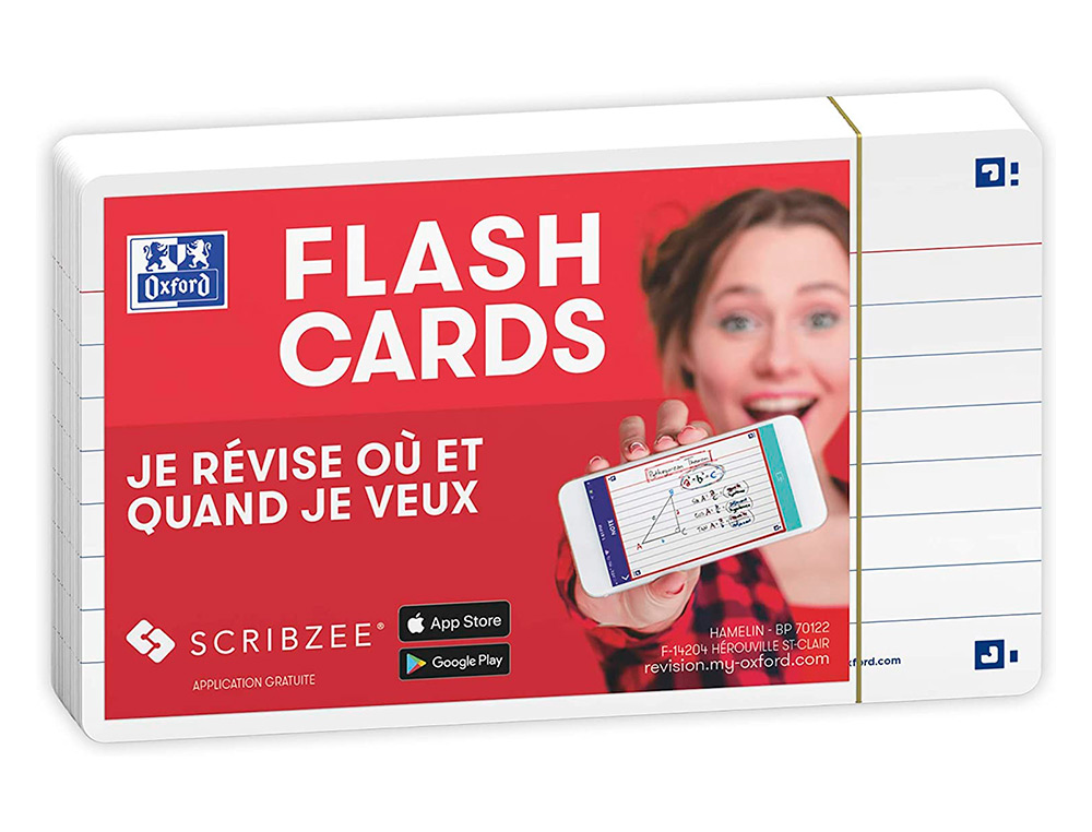 FICHES BRISTOL OXFORD FLASH 2.0 75X125MM 32 FICHES /FILM  L7MM CADRE BLANC
