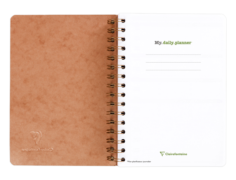CAHIER CLAIREFONTAINE MY DAILY PLANNER AGE BAG RELIURE INTEGRALE 148X210MM 250P DETACHABLES REGLURE