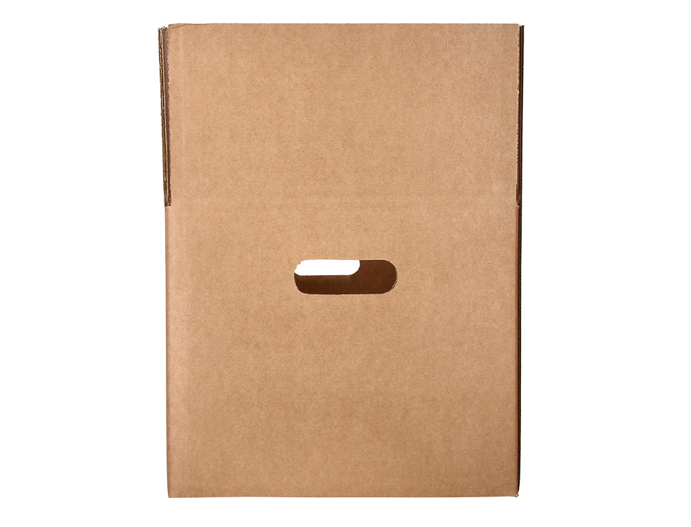 CAISSE AMERICAINE Q-CONNECT ULTRA-RESISTANTE AVEC POIGNEES DOUBLE CANNELURE 7MM 600X400X290MM COLORIS KRAF