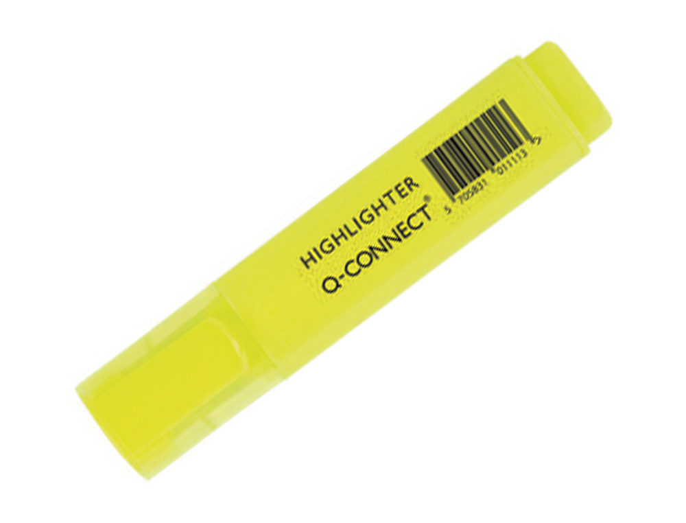 SURLIGNEUR Q-CONNECT TRAC 2/5 MM POINTE BISEAUTE COULEURS CLATANTES POCHETTE 4 UNITS ASSORTIES