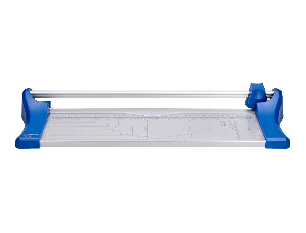 ROGNEUSE Q-CONNECT A3 10F BASE ACIER LAME ROTATIVE AIG  UISE AUTOMATIQUE TABLE IMPRIME GUIDE ANGLE 440X157MM