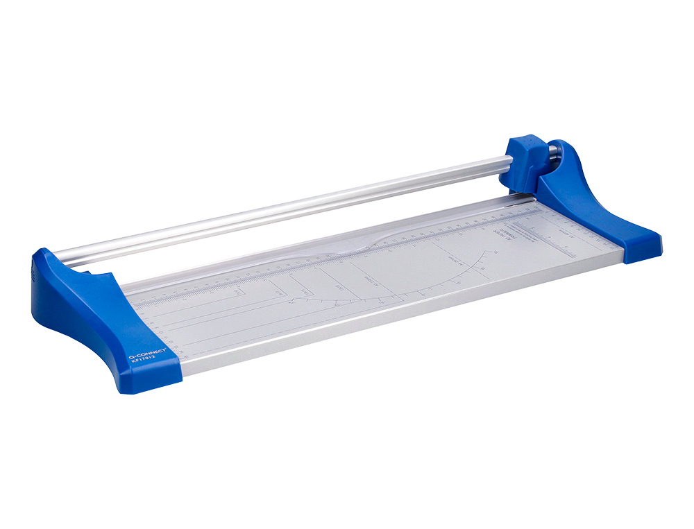 ROGNEUSE Q-CONNECT A3 10F BASE ACIER LAME ROTATIVE AIG  UISE AUTOMATIQUE TABLE IMPRIME GUIDE ANGLE 440X157MM