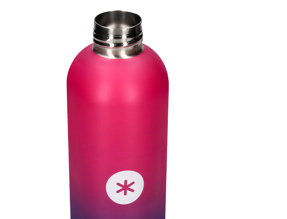BOUTEILLE ISOTHERME ANTARTIK ACIER INOXYDABLE SANS BPA     750ML COLORIS ROSE/LILAS
