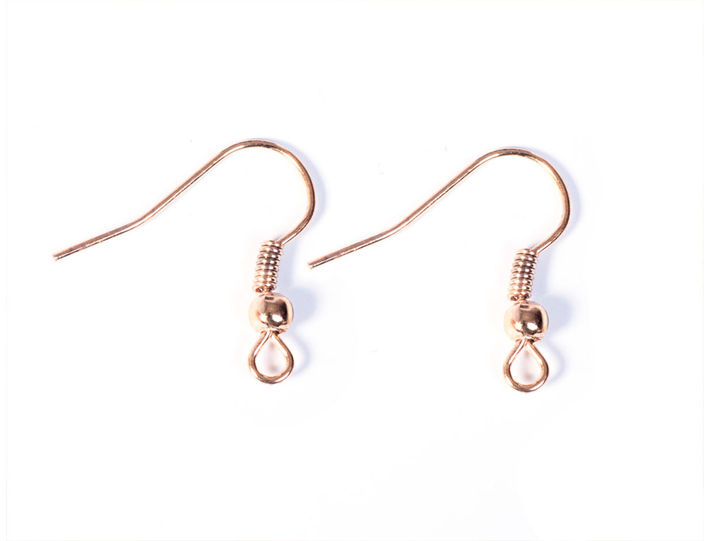 BOUCLE D'OREILLES METALLIQUES CROCHET HIPPIE OUVERT DORE    20X18MM  PAQUET 10 UNITES