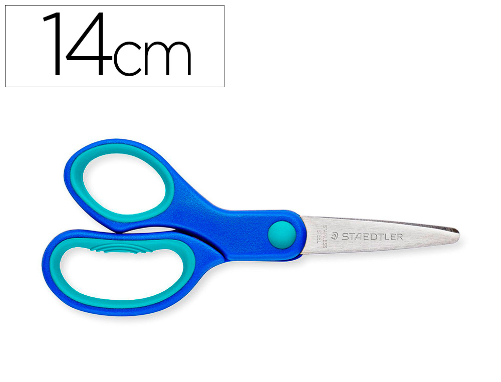 BLISTER 1 PAIRE CISEAUX NORIS  965 A LAME 14CM BOUT   ARRONDIS POUR GAUCHERS
