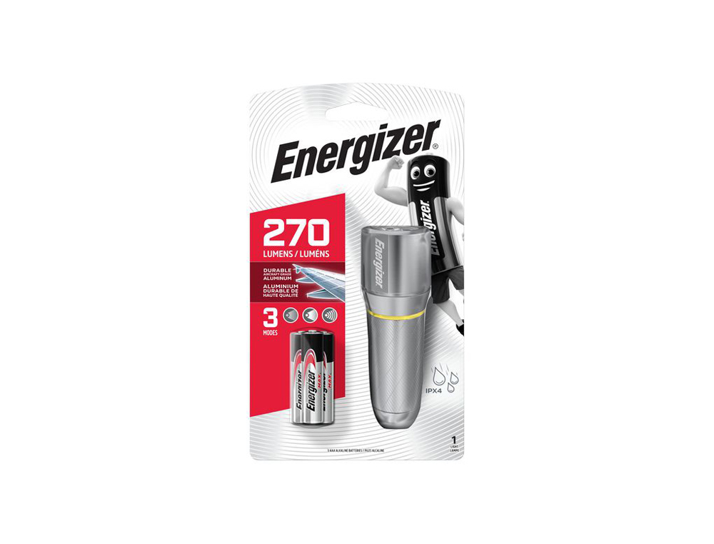 TORCHE A MAIN ENERGIZE VISION HD METAL 3 AAA 270 LUMENS 84M 2H30