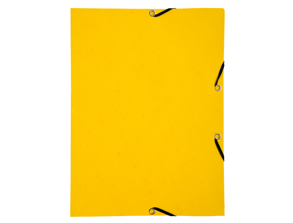 CHEMISE EXACOMPTA CARTE LUSTREE 350GR A4 FERMETURE ELASTIQUE SANS RABAT SANS ETIQUETTE COLORIS JAUNE LOT DE 10
