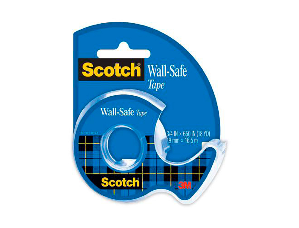 RUBAN ADHSIF SCOTCH WALL-SAFE SUR DVIDOIR 19MMX16.5M