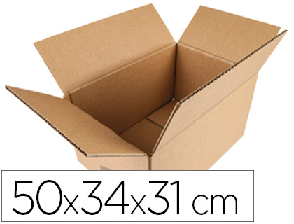 CAISSE AMERICAINE Q-CONNECT CARTON RECYCLE CANNELURE 5MM  500X340X310MM