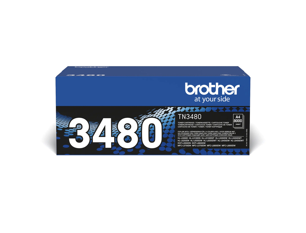 TONER LASER BROTHER TN3480 COULEUR NOIR 12000P