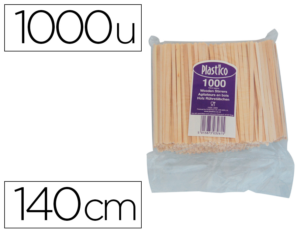 AGITATEUR EN BOIS COLDIS 14CM BOITE DISTRIBUTRICE 1000      UNITES