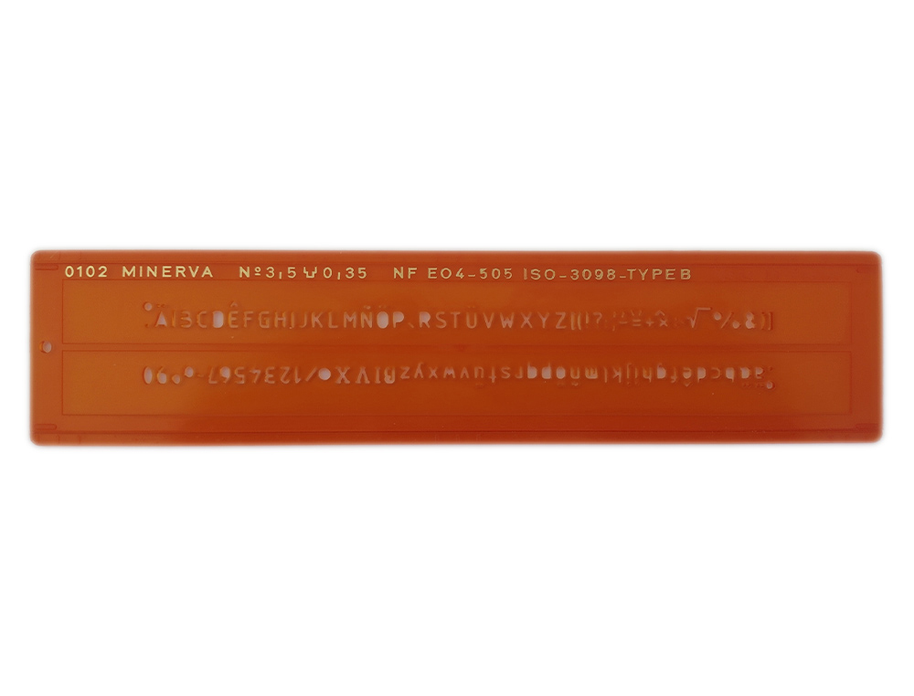 TRACE-LETTRES MINERVA TRACAGE TECHNIQUE 3.5MM ORANGE