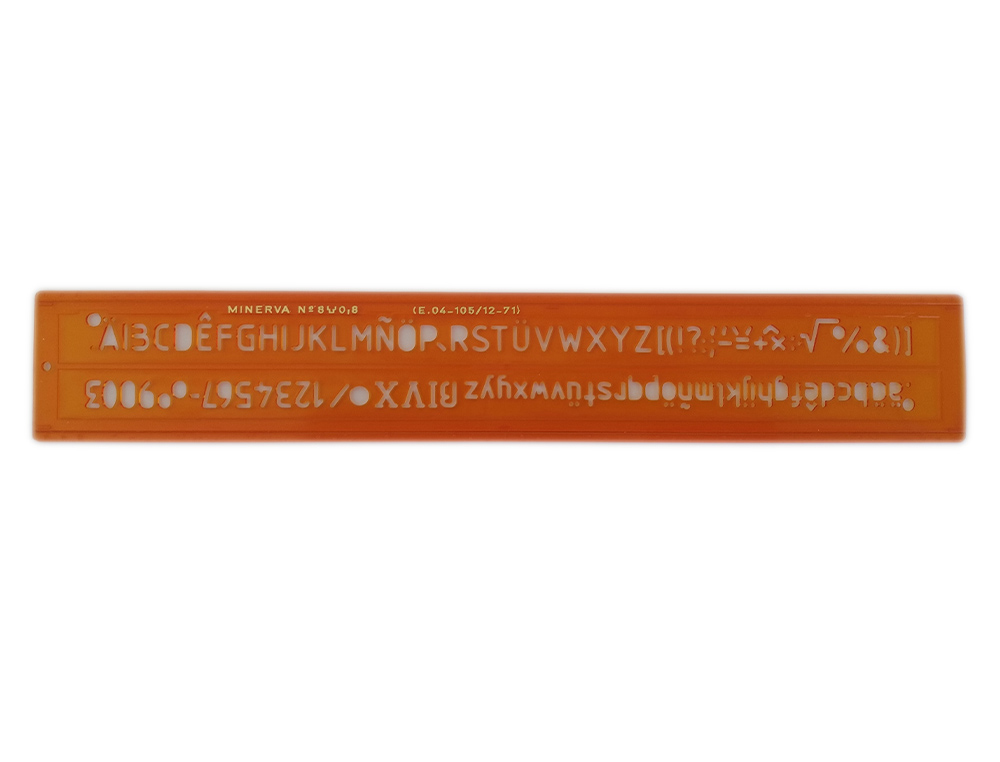 TRACE-LETTRES MINERVA TRACAGE TECHNIQUE 8MM ORANGE