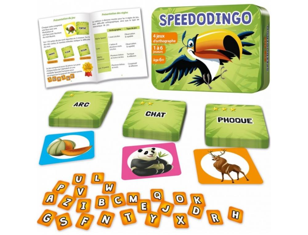APPRENDRE A LIRE ET A ECRIRE COCKTAIL GAMES SPEEDODINGO    ORTHOGRAPHE JEU DE LETTRES    NIVEAUX CP A CE2 110 CARTES