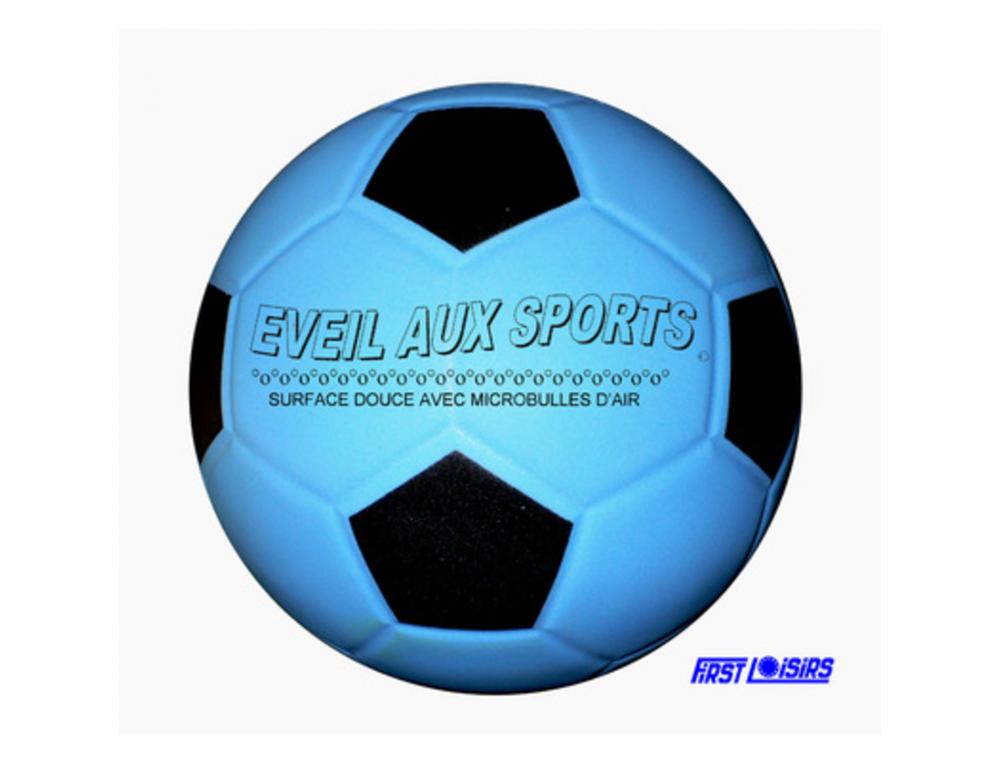 BALLON D EVEIL FIRST LOISIRS FOOTBALL SPORTS COLLECTIFS    MOUSSE PVC 15CM 220 G