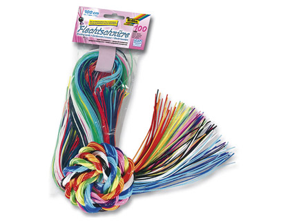 SCOUBIDOU FOLIA 1.8MMX100CM COLORIS ASSORTIS 50 OPAQUES 50 TRANSPARENTS SACHET 100 UNITS