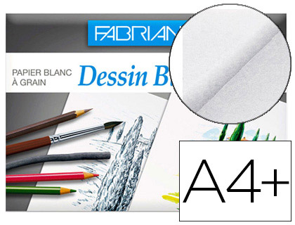 PAPIER DESSIN FABRIANO  GRAIN 180G A4+ POCHETTE 12F