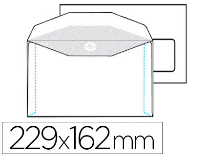 ENVELOPPE GPV MULTIMACHINE 162X229MM 80G GOMME FENTRE 45X100MM POSITION FENTRE 20/20 BOTE 500 UNITS