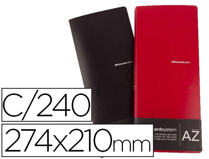 PORTE-CARTES APLI POLYPROPYLN E 240 CARTES INDCHIRABLE LAVABLE VERNIS SLECTIF