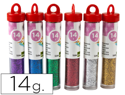 PAILLETTE FANTAISIE LIDERPAPEL COLORIS ASSORTIS MTALLISS POT 14G