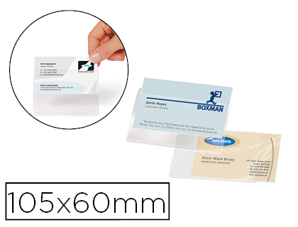 PORTE-CARTES DE VISITE TARIFOLD 3L ADHSIF 105x60MM OUVERTURE GRAND CT 10 UNITS