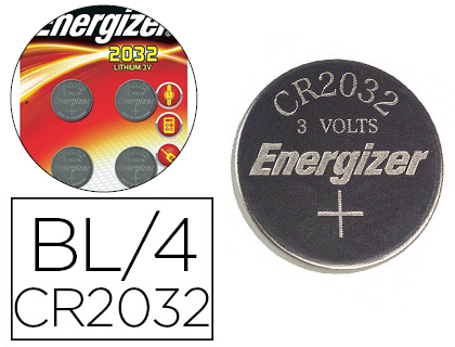 PILE ENERGIZER CR2032 LITHIUM 3V BLISTER 4 UNITS