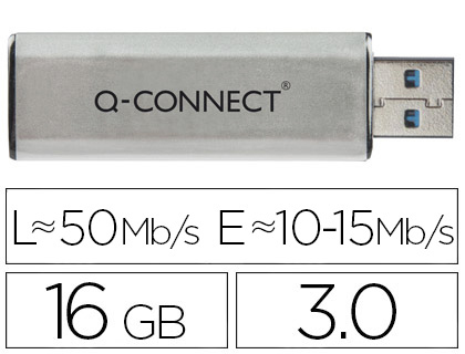 CL USB Q-CONNECT 3.0 16GB LECTURE175MB/S CRITURE 60MB/S    RTRACTABLE INTERFACE SUPERSPEED 3.0 COMPATIBLE USB 2.0