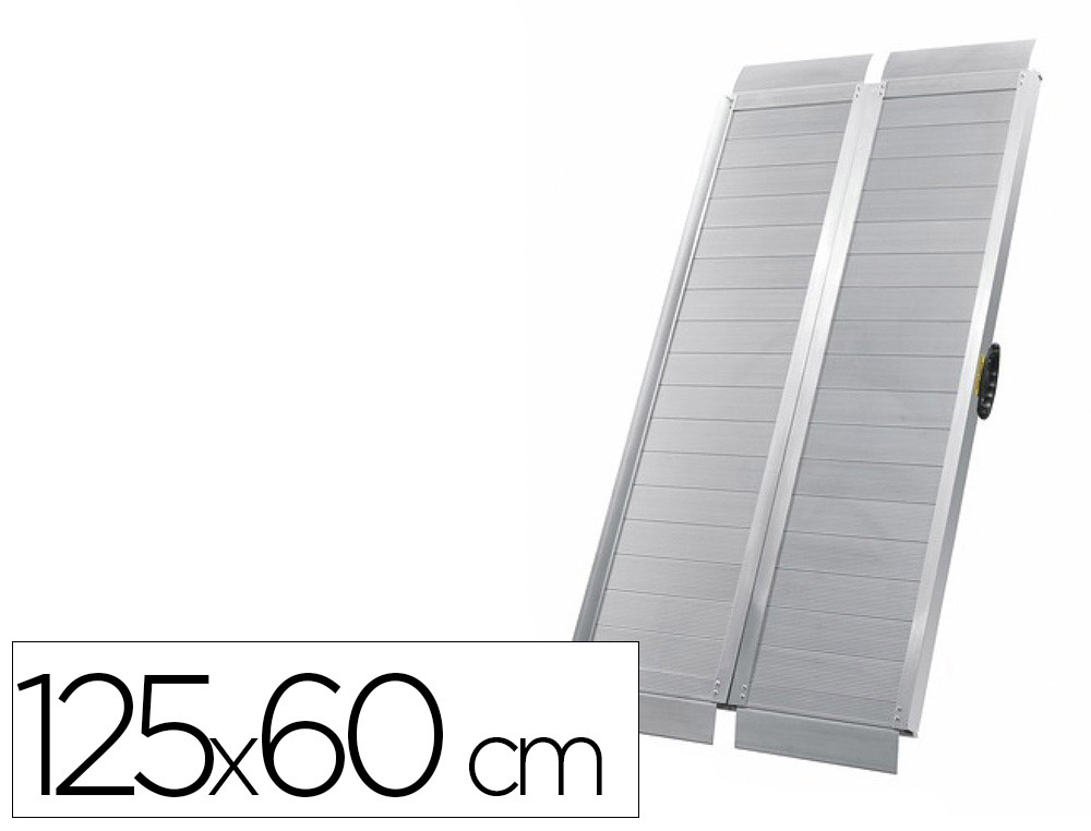 RAMPE ACCES VISO PLIABLE ALUMINIUM PMR FAUTEUILS ROULANTS SCOOTERS L125CM H60MAX