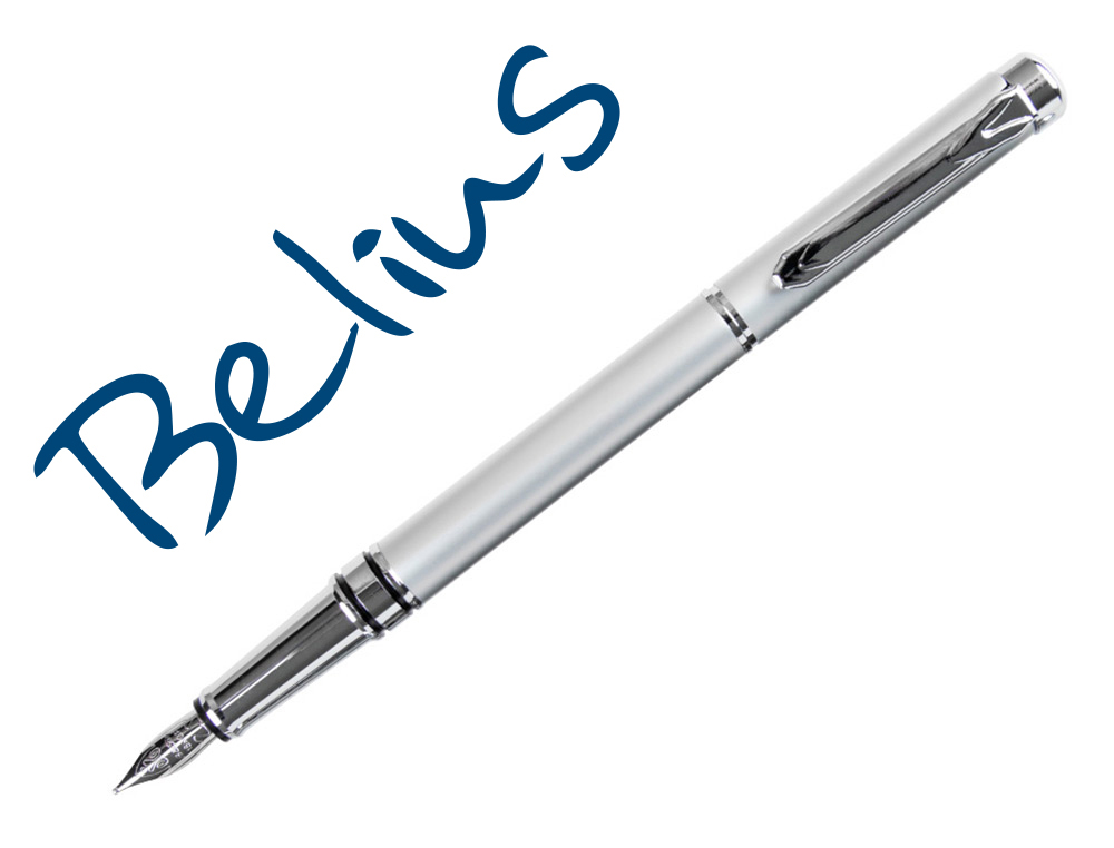 STYLO PLUME BELIUS NUREMBERG COLORIS GRIS ENCRE BLEUE