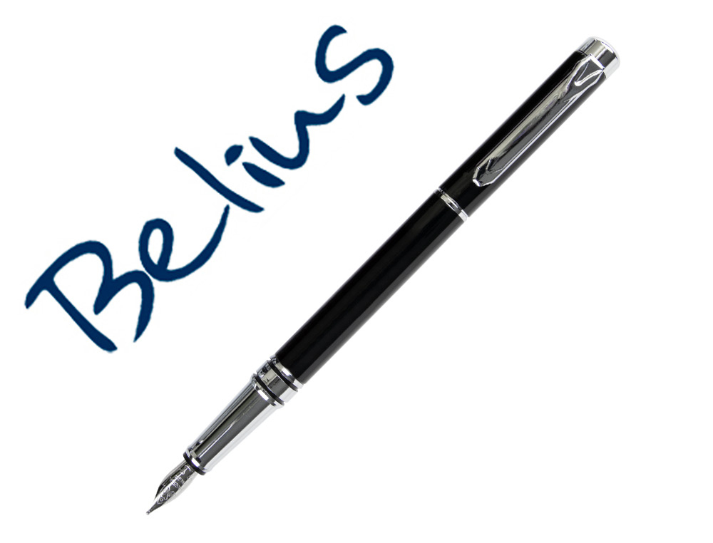 STYLO PLUME BELIUS NUREMBERG COLORIS NOIR ENCRE BLEUE