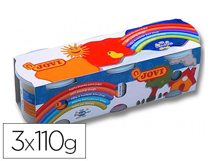 PTE  MODELER JOVI BOX BLANDIVER 1 SET DE 3 POTS ASSORTIS 110G