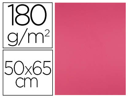 PAPIER CARTONN LIDERPAPEL DESSIN TRAVAUX MANUELS 180G/M2 50X65CM UNICOLORE FUCHSIA
